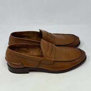 Tangier Penny Loafers Mens 11.5 Brown Leather Slip On Shoes Dress Casual Italian